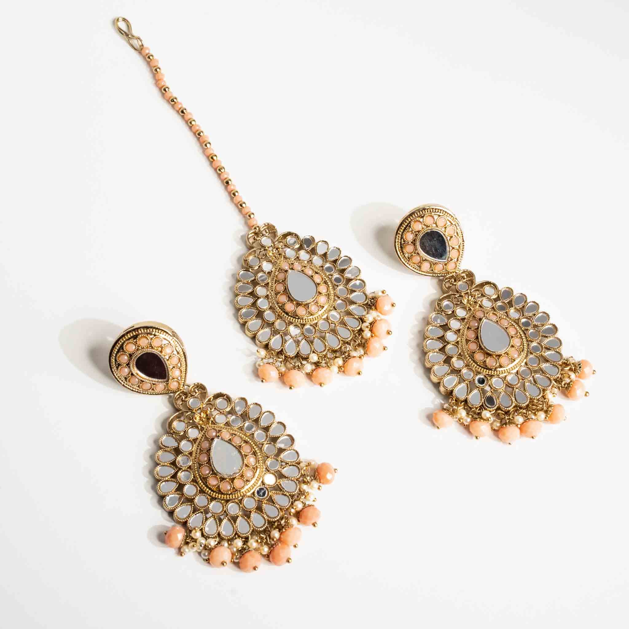 Geet Earrings and Tikka Set